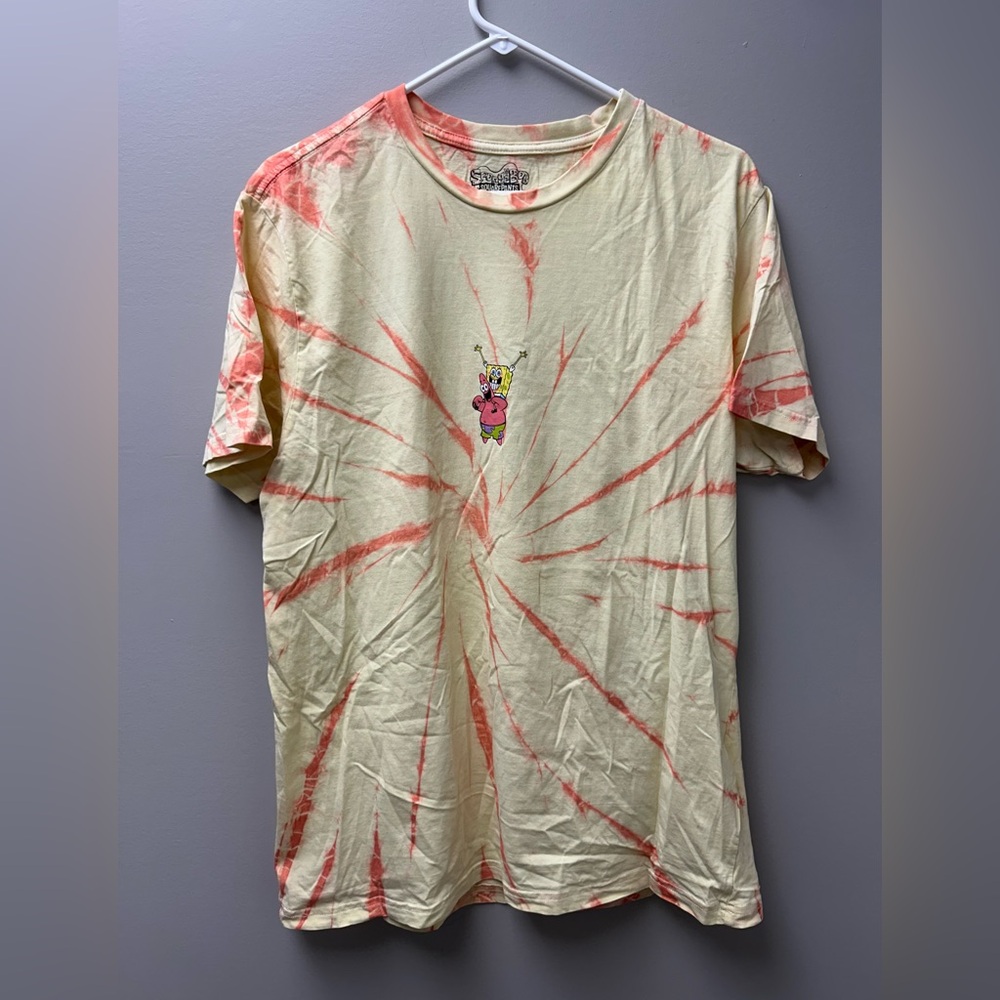 SpongeBob‎ SquarePants Yellow & Red Tye Dye Graphic T Shirt